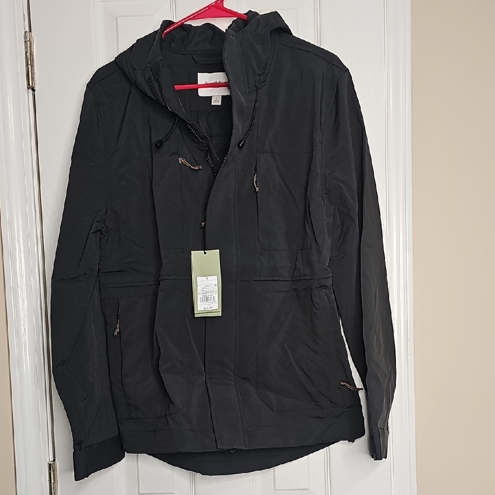 Goodfellow & Co‎ Men's Galaxy Black Hooded Water Repellant Jacket (S) Spring NWT